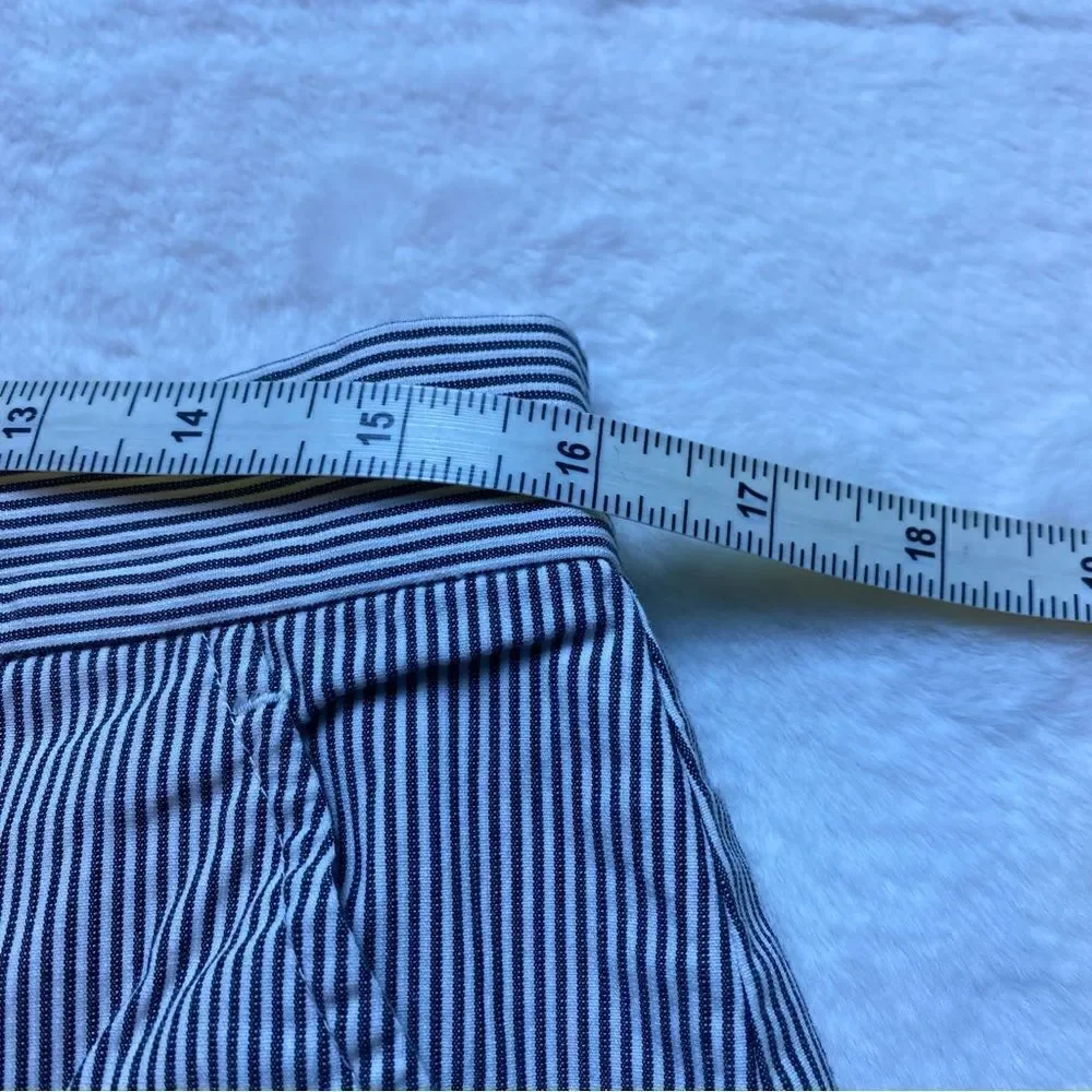 Lauren Active Ralph Lauren Dark Blue and White Striped Bermuda Shorts Size 12